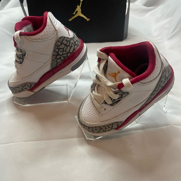 Jordan 3 Retro Cardinal Red Wht/Lt Curry-Cardinal Red 5C - Picture 3 of 9